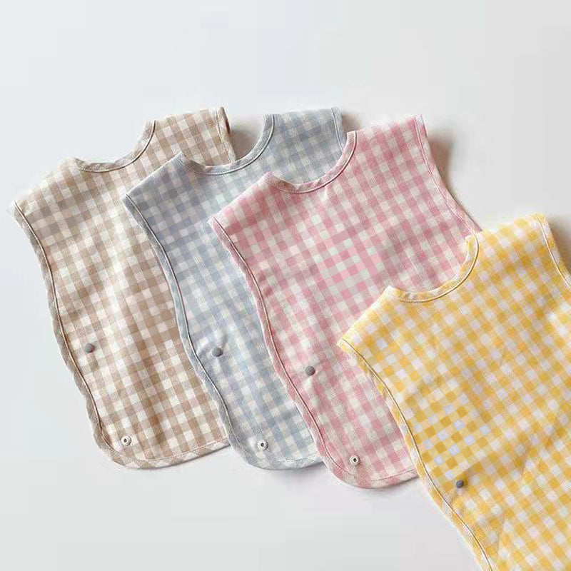 Gingham Easy-Wipe Waterproof Bib