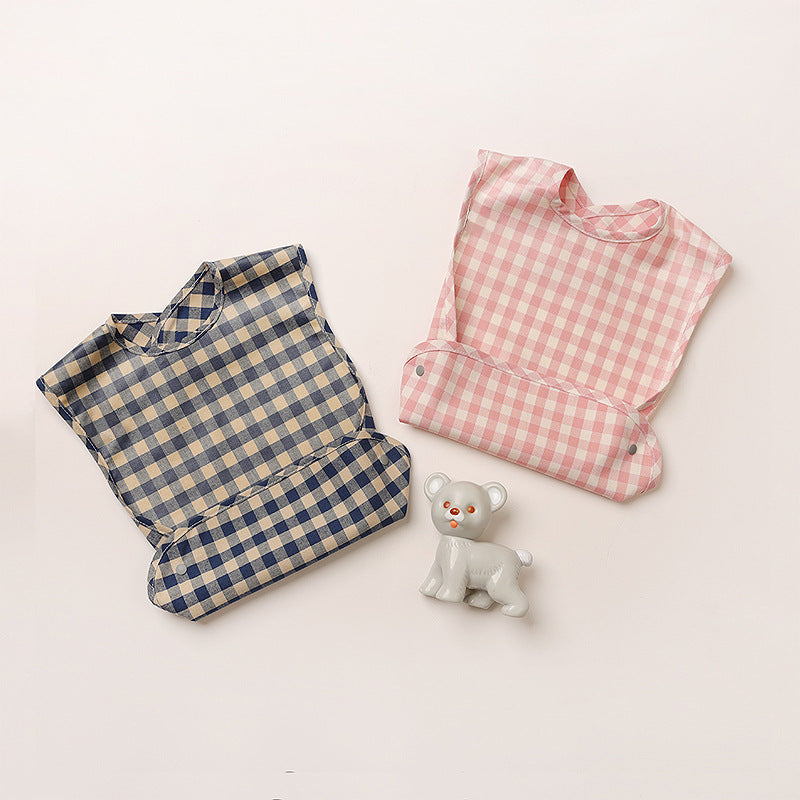 Gingham Easy-Wipe Waterproof Bib