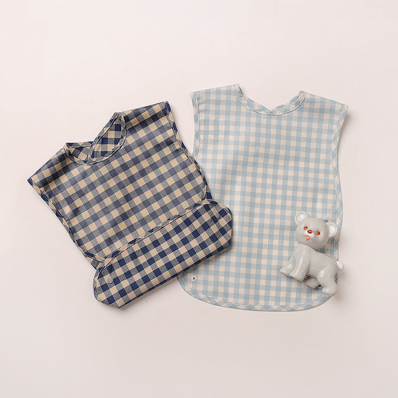 Gingham Easy-Wipe Waterproof Bib