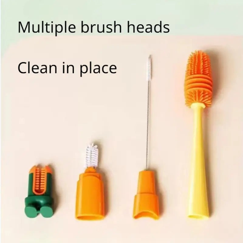 Commute 4-in-1 Nested Silicone Bottle Brush Set