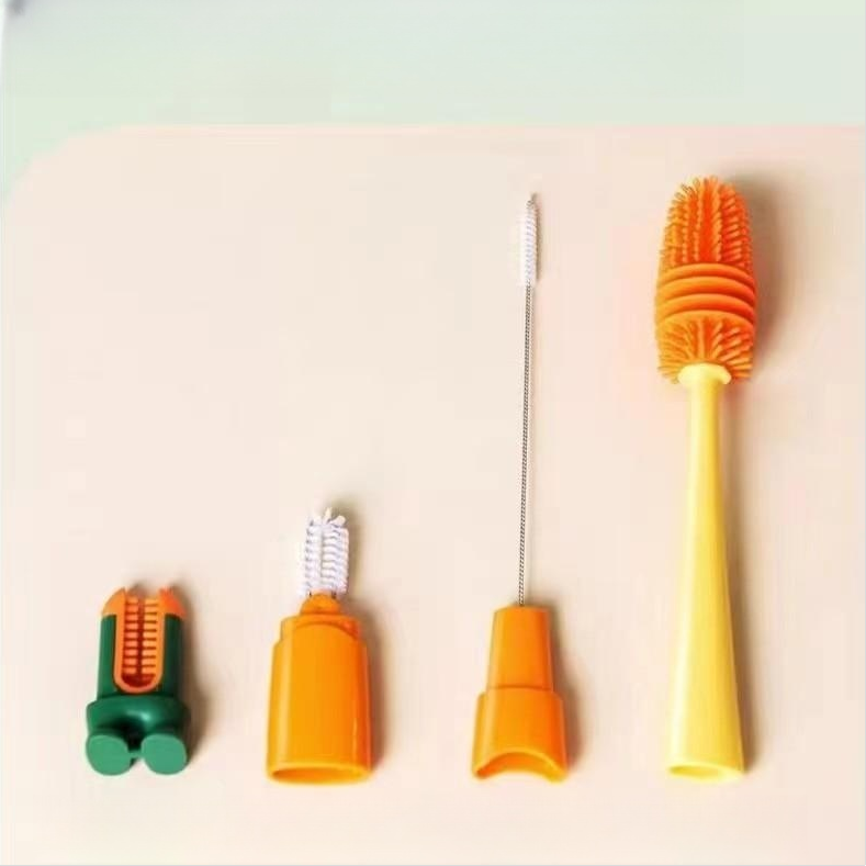 Commute 4-in-1 Nested Silicone Bottle Brush Set