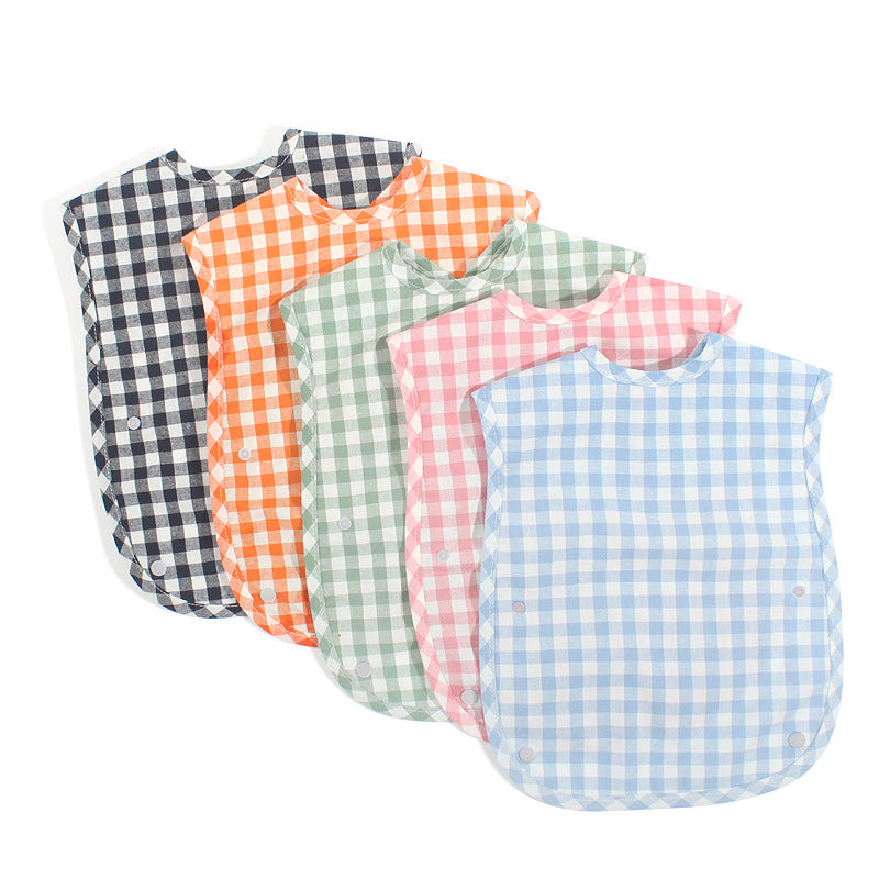 Gingham Easy-Wipe Waterproof Bib