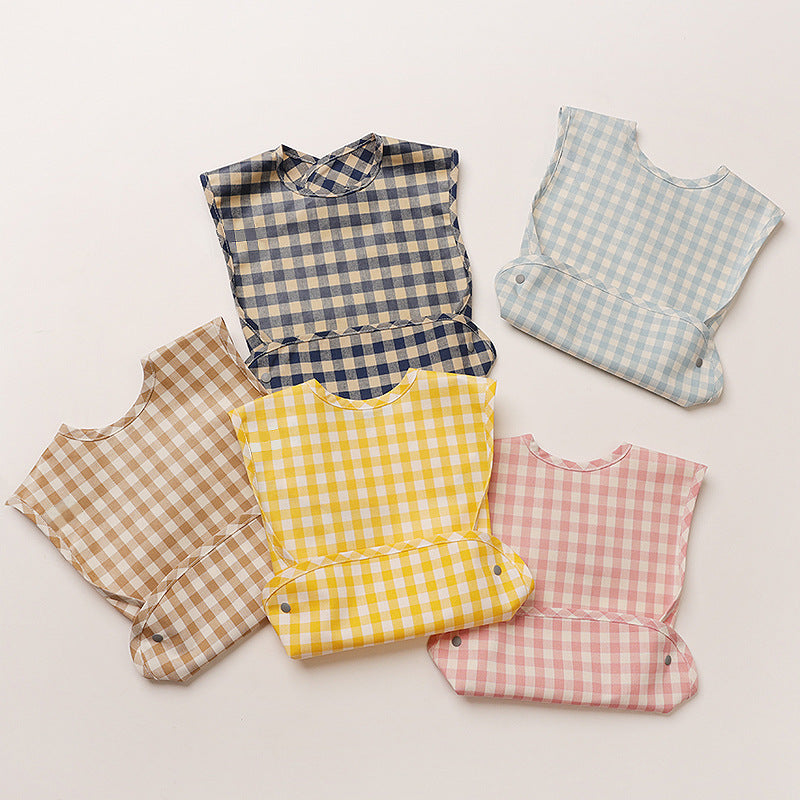Gingham Easy-Wipe Waterproof Bib